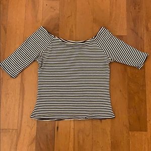 Black and white lines blouse